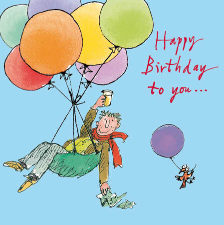 Hanging Around Balloons Card