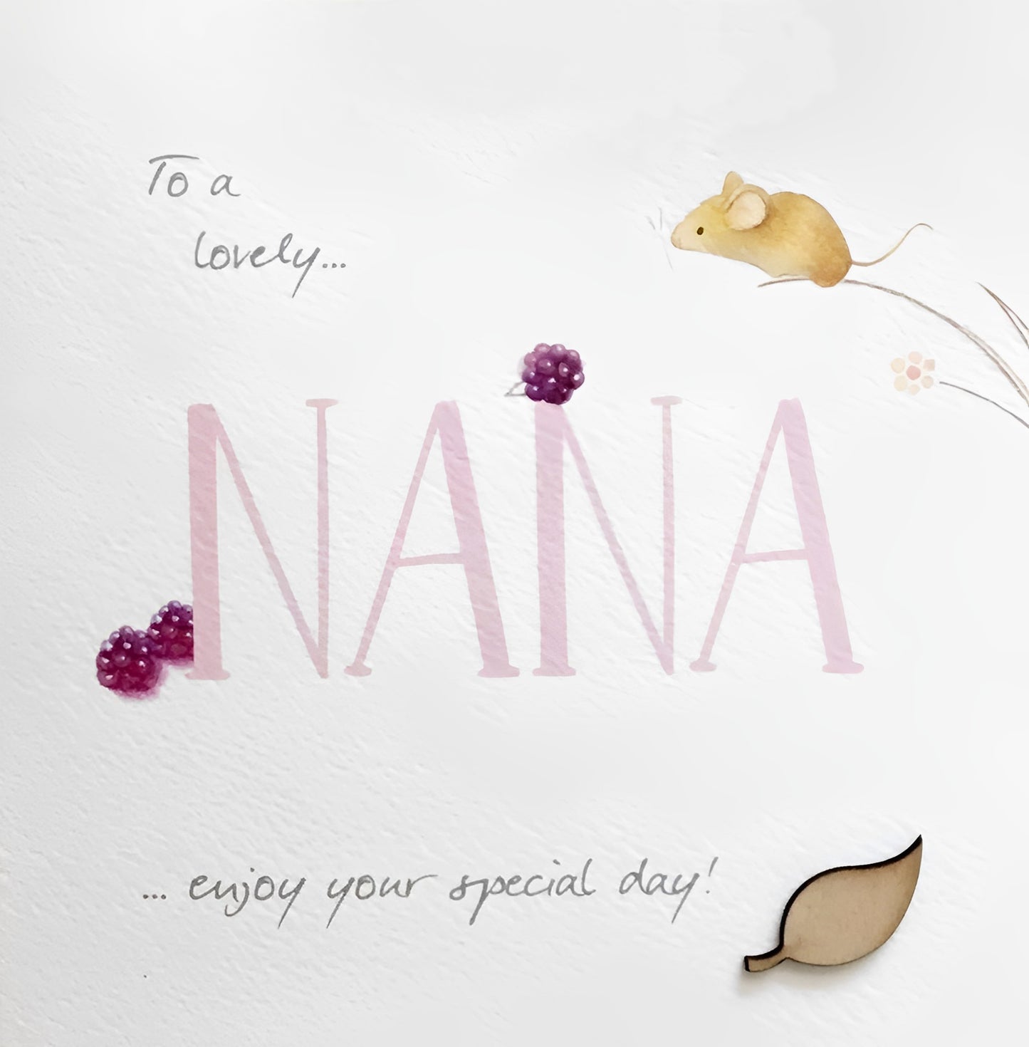 Field Mouse Lovely Nana Birthday Card