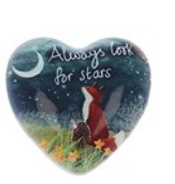 Fox Under The Moon Sentiment Token "Always Look For Stars"