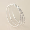 POM Silver plated triple strand crystal bracelet