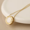 POM Golden roman numeral clock necklace