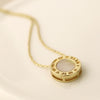 POM Golden roman numeral clock necklace