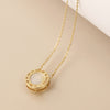 POM Golden roman numeral clock necklace