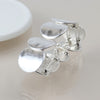 Silver plated worn disc stretch bracelet