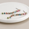 POM Golden multicolour crystal strand earrings
