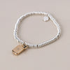 POM Silver plated amulet and heart charm bracelet