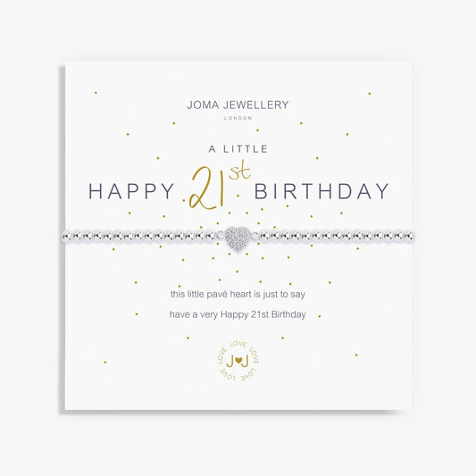Joma Jewellery A Little 'Happy 21st Birthday' Bracelet