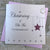Personalised Pink Christening Day Card