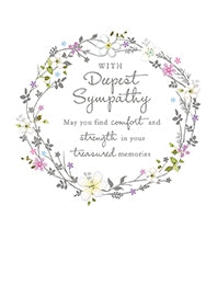 Sympathy Floral Wreath Card