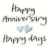 Anniversary Blue Hearts Card