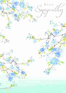 Sympathy Blue Blossom Card