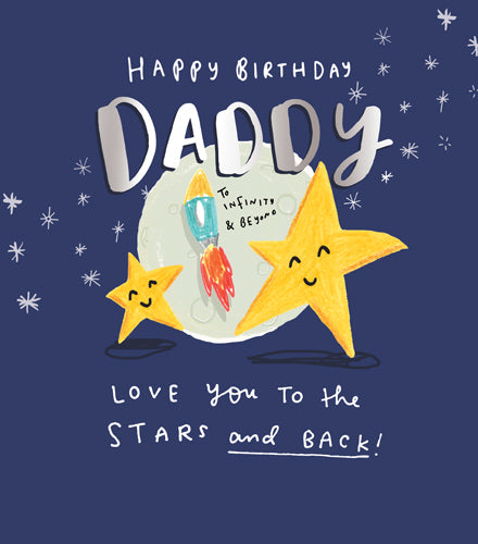 "Love You To The Stars" Daddy Birthday Card