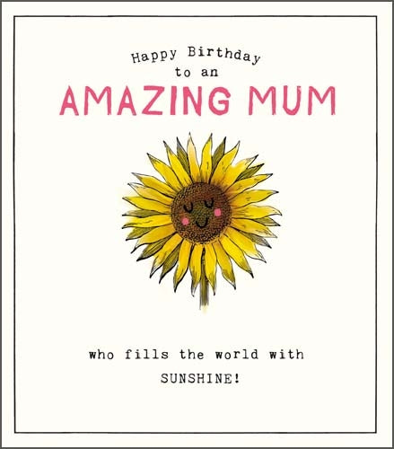 Sunflower Amazing Mum Birthday Card