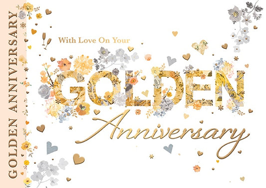 "With Love On Your Golden Anniversary" Card