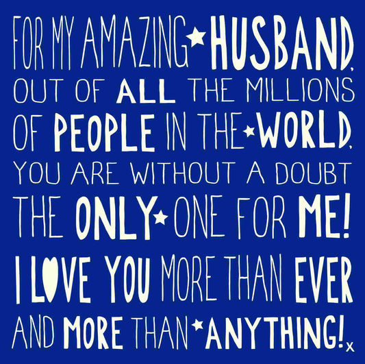 Amazing Husband Birthday Card