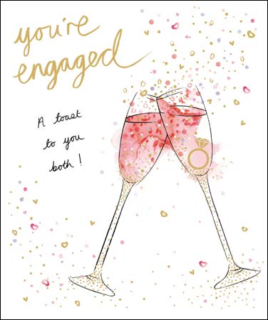 "You're Engaged A Toast To You Both" Card