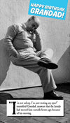 Grandad Leaning Against Wall Sleeping Card