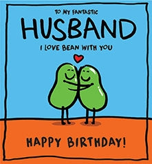 Bean Husband Birthday Card