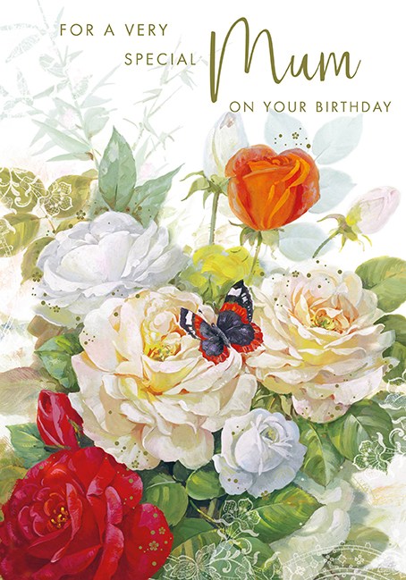 Floral Arrangement Mum Birthday Card