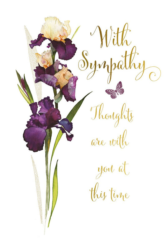 Sympathy Purple Iris Card