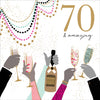 Amazing 70 Raising A Toast Birthday Card