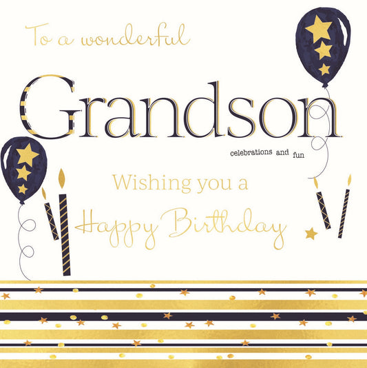 Wonderful Grandson Birthday Card