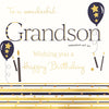 Grandson Balloons And Candles Card