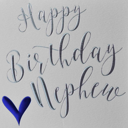Silver Nephew Birthday Card