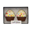 Milk and white chocolate cupcakes