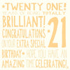 21st Birthday Card