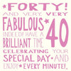40th Birthday Card