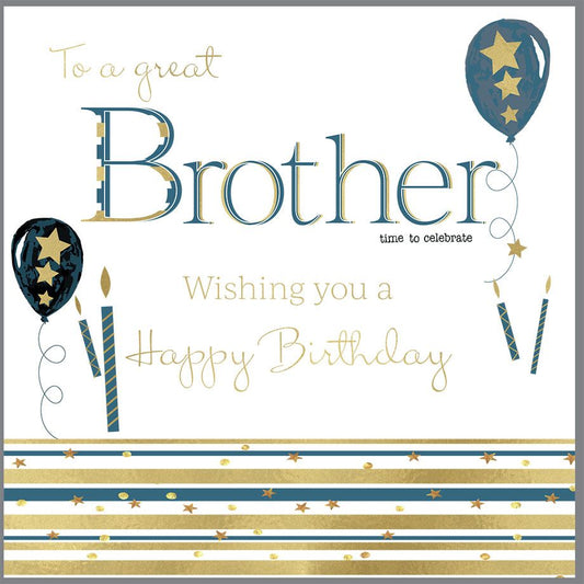 A Great Brother Happy Birthday Card