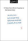 Effects Of Ageing Card