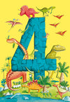 4th Birthday Dinotastic Card