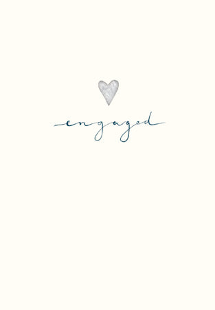 "Engaged" Silver Heart Card