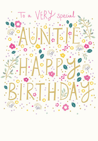 Very Special Auntie Birthday Card