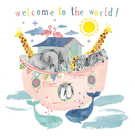 Noah's Ark "Welcome To The World" Baby Card