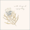 Protea Flower Sympathy Card