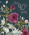 90th Birthday Roses Card