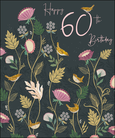 Birthday Blooms 60th Birthday Card