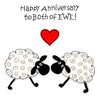 Sheep Happy Anniversary Card