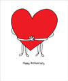 Embraced Heart Anniversary Card