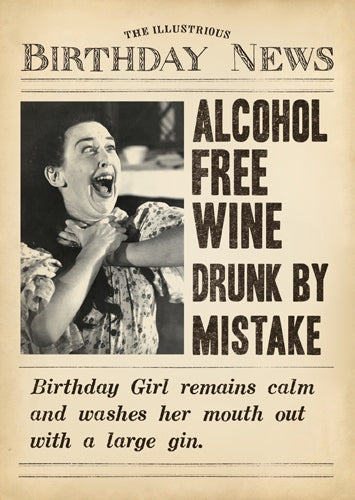 Alcohol Free Wine Card