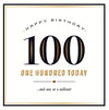 100 One In A Million! Birthday Card