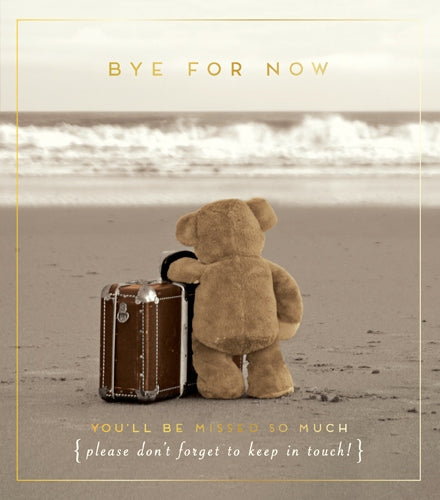 Bear On Beach Bye for Now Card
