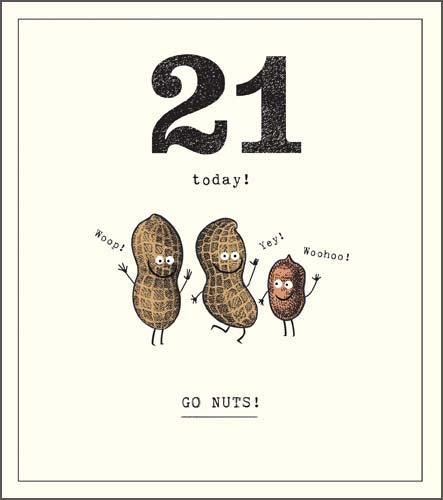 "Go Nuts!" 21st Birthday Card
