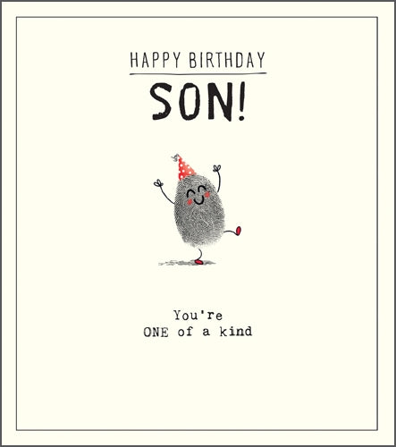 "One Of A Kind" Son Birthday Card