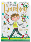 Special Grandson Boy & Bugs Birthday Card