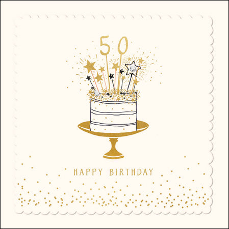 Cake 50th Birthday Card