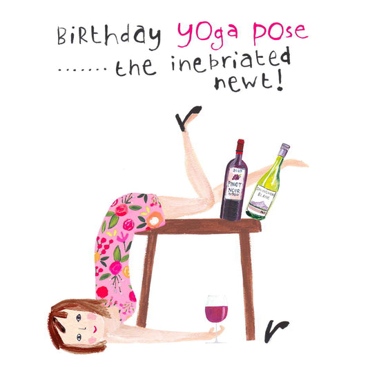 A Lady Falling Off Chair Drunk With Text Card